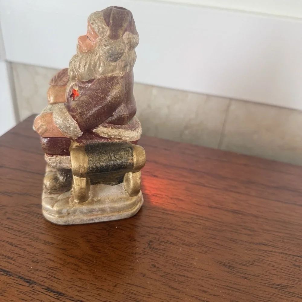 Santa Decoration Ceramic Vintage Christmas Village‎ Naughty Nice List